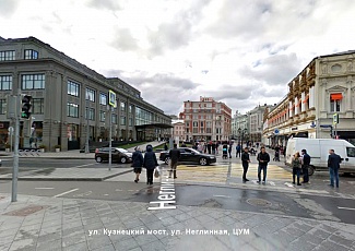 Схема прохода от метро Кузнецкий мост, Лубянка